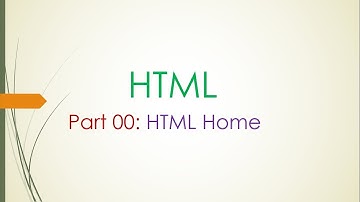 HTML Home Bangla Tutorial (HTML Part-00 )