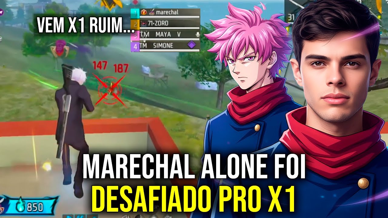 ESSE ALEATÓRIO DA RANQUEADA DESAFIOU O MARECHAL PRO X1! FREE FIRE - NINJA CLIPS
