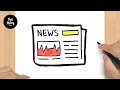 #812 How to Draw a Newspaper - Easy Drawing Tutorial