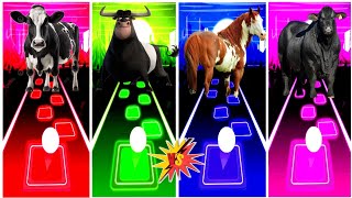 Funny Cow Dance 🆚 Ferdinand 🆚 Funny Horse 🆚 Funny Bulls.🌟 Best Edm Rush Gameplay ✅