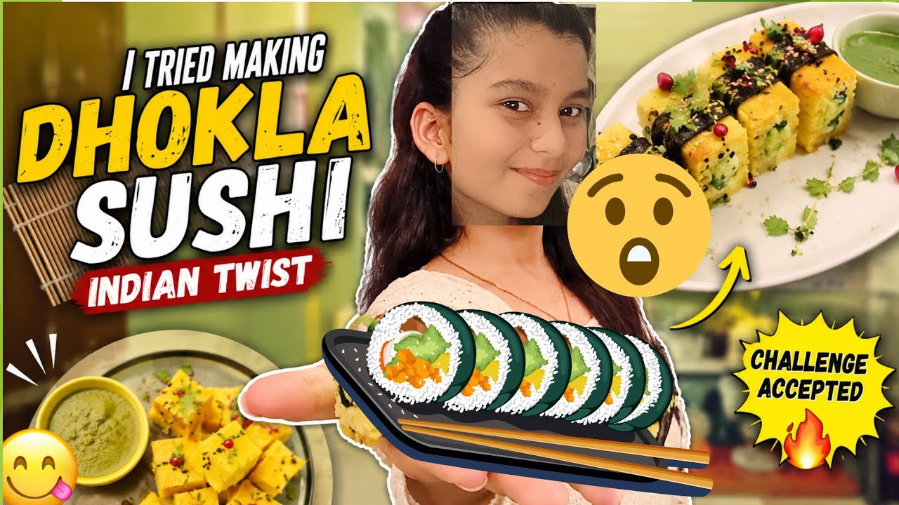 I Turned DHOKLA into SUSHI 😱 Indo-Japanese Fusion Gone WILD! #challenge #trending #viral 