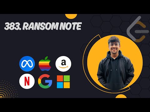 P39 | 383. Ransom Note | Leetcode  | Top Interview 150 | Hashmap | Detail Explanation