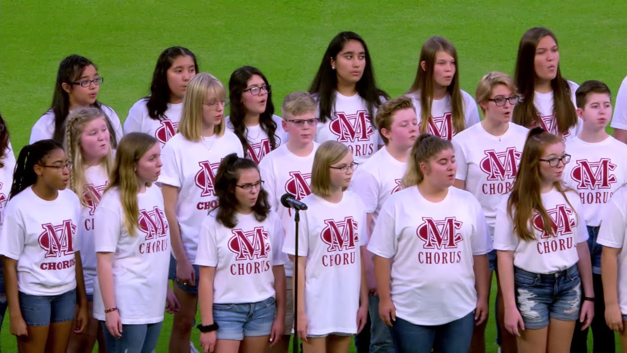 Mill Creek High School Sings National Anthem 09/21/2019 Braves Game at SunTrust Park YouTube