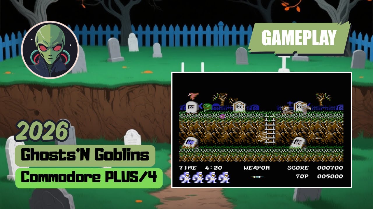 Ghosts'N Goblins Arcade (Commodore PLUS/4) (2026) BrewOtaku Quick Gameplay