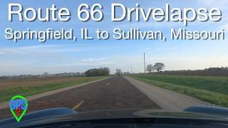 Route 66 Timelapse - Springfield IL-Sullivan MO | Solo RV Travel and Adventure GPS
