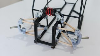How to make a rc car suspension with only one shock absorber