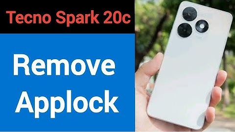 Tecno Spark 20c me AppLock Kaise hataye, how to remove AppLock