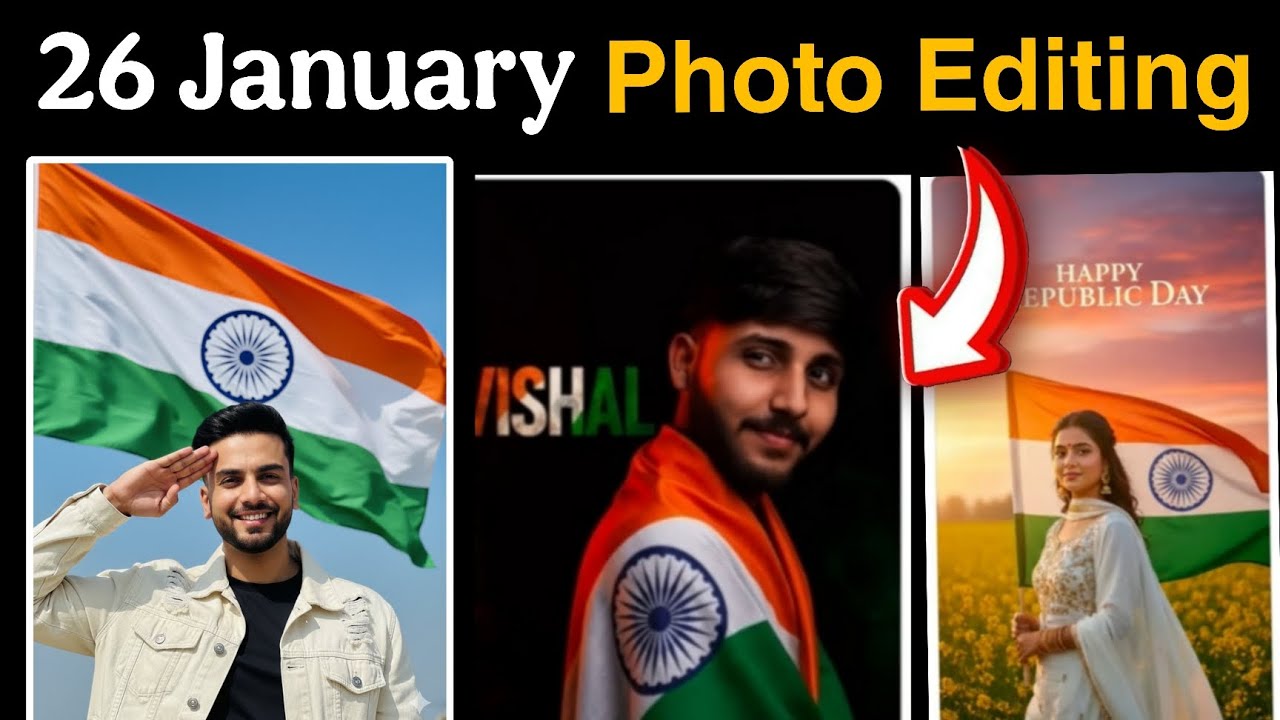 26 January Photo Editing Prompt | Republic Day Photo Editing Prompt Girl & Boy | 26 january editing