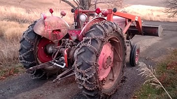The easy way to install tractor snow tire chains Massey Ford Kubota John Deere