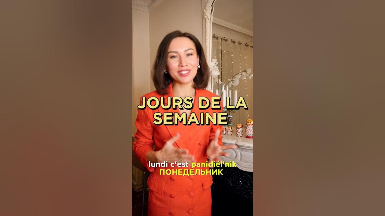 Les jours de la semaine en russe russie russe russia russian YouTube