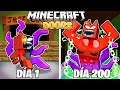 SOBREVIVÍ 200 DÍAS en DOORS en MINECRAFT HARDCORE!