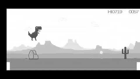 playing the chrome dinosaur game.