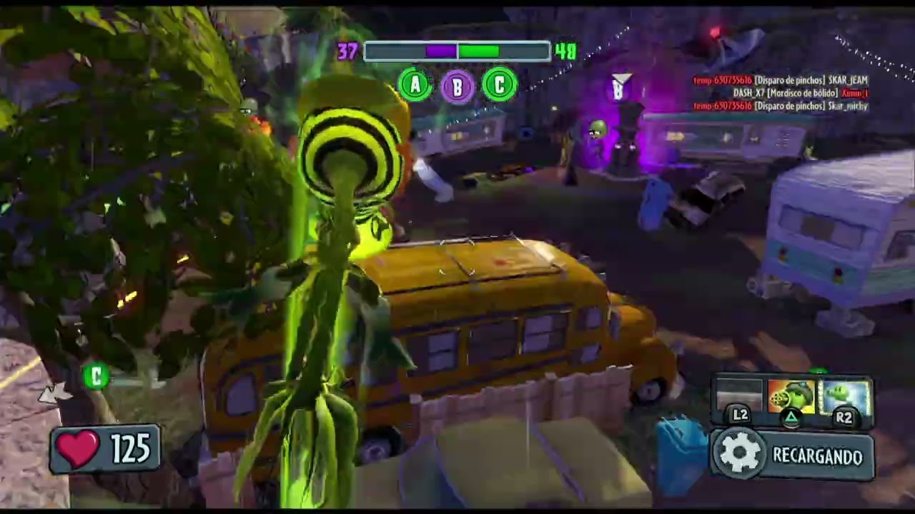 Plants vs Zombies GW Suburbination, Guisante Tóxico,, 07 Derrotados, Ganamos