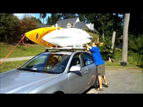 Hobie Pro Angler Kayak Roof Rack with a Rhino Side Loader ...