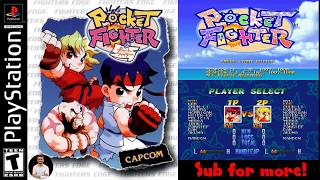 Pocket Fighter – Gameplay on PlayStation (PS1) | Super Gem Fighter Mini Mix by Capcom