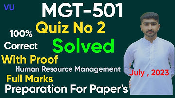 MGT501 Quiz No 2 Solved 2023 | 100% Correct Solution | MGT501 Quiz 2 Solution #quiz #vu #Solution