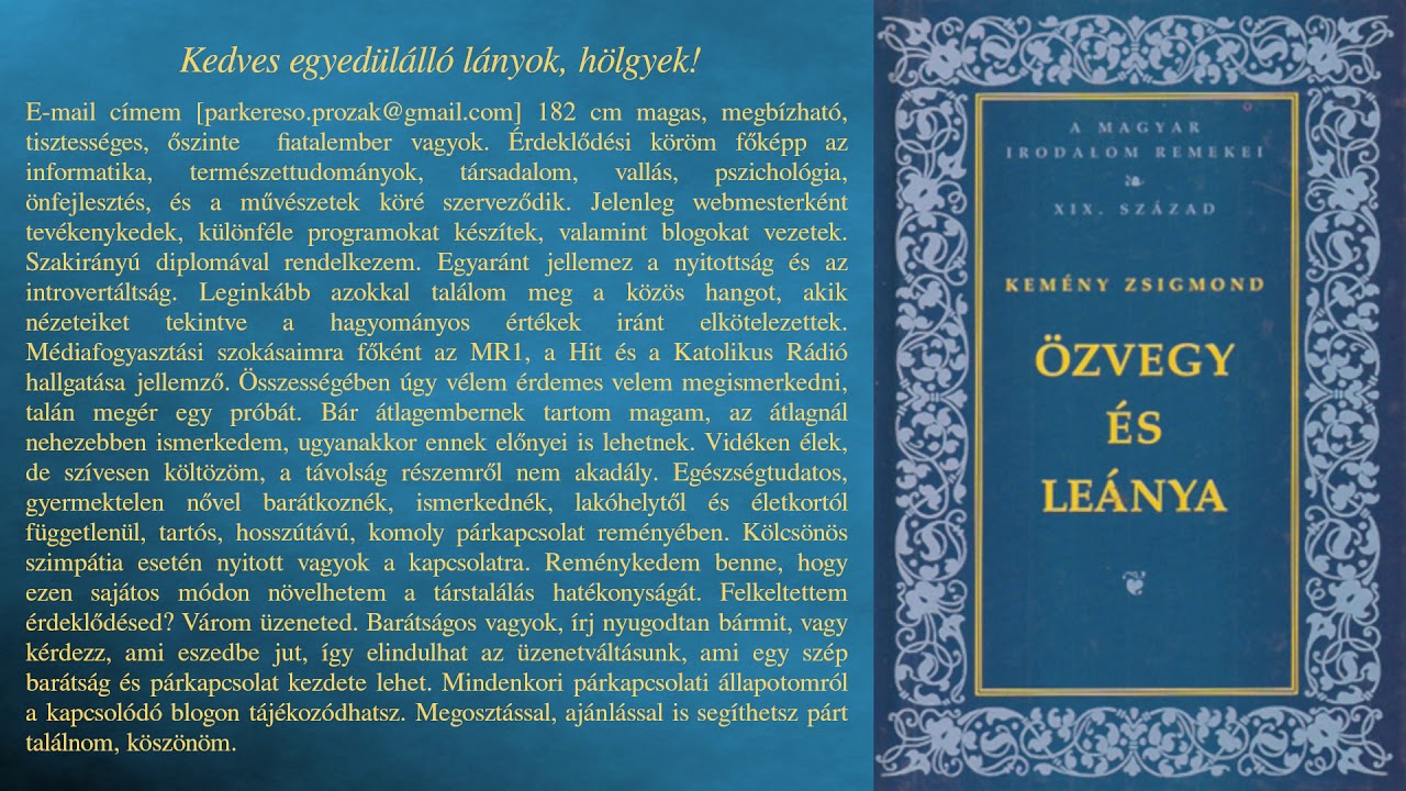 Kemény Zsigmond - Özvegy és leánya (hangoskönyv)