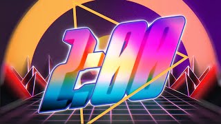 Retro 80s Synth Countdown Timer 2 Minute