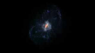 Galaxy collision simulation