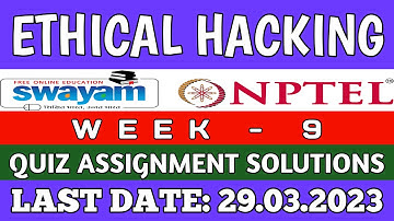 NPTEL ETHICAL HACKING WEEK 9 ASSIGNMENT ANSWERS||#EthicalHacking #nptel #skumaredu