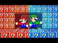 Mario hot vs cold challenge when every item block mario and luigi touch turns to fire  ice