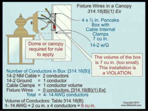Outlet Box Sizing, NEC 2014 - 314.16(A) (14min:44sec) - YouTube