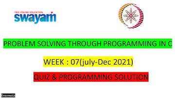 PROBLEM SOLVING THROUGH PROGRAMMING IN C _WEEK 7_Programming & Quiz Solution 2021(July-Dec)_NPTEL.