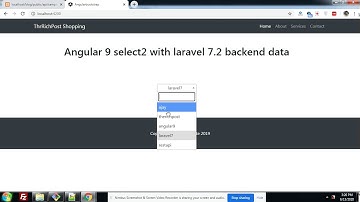Angular 9 Laravel 7 Select2 with backend data