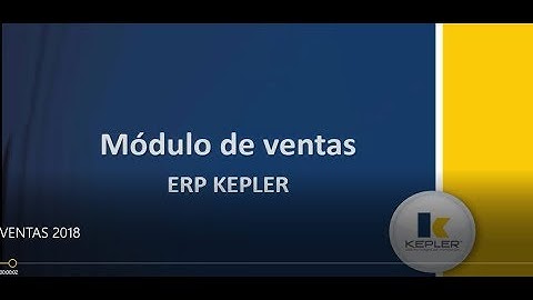 Módulo de ventas del ERP KEPLER