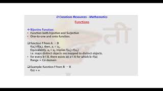 Bijective Function, D Creations Resources, Injective (One-one), Surjective (onto), Calculus, Maths