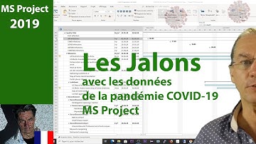 Les Jalons dans MS Project 2019 ● avec le données de la pandémie Covid-19 ● #1001