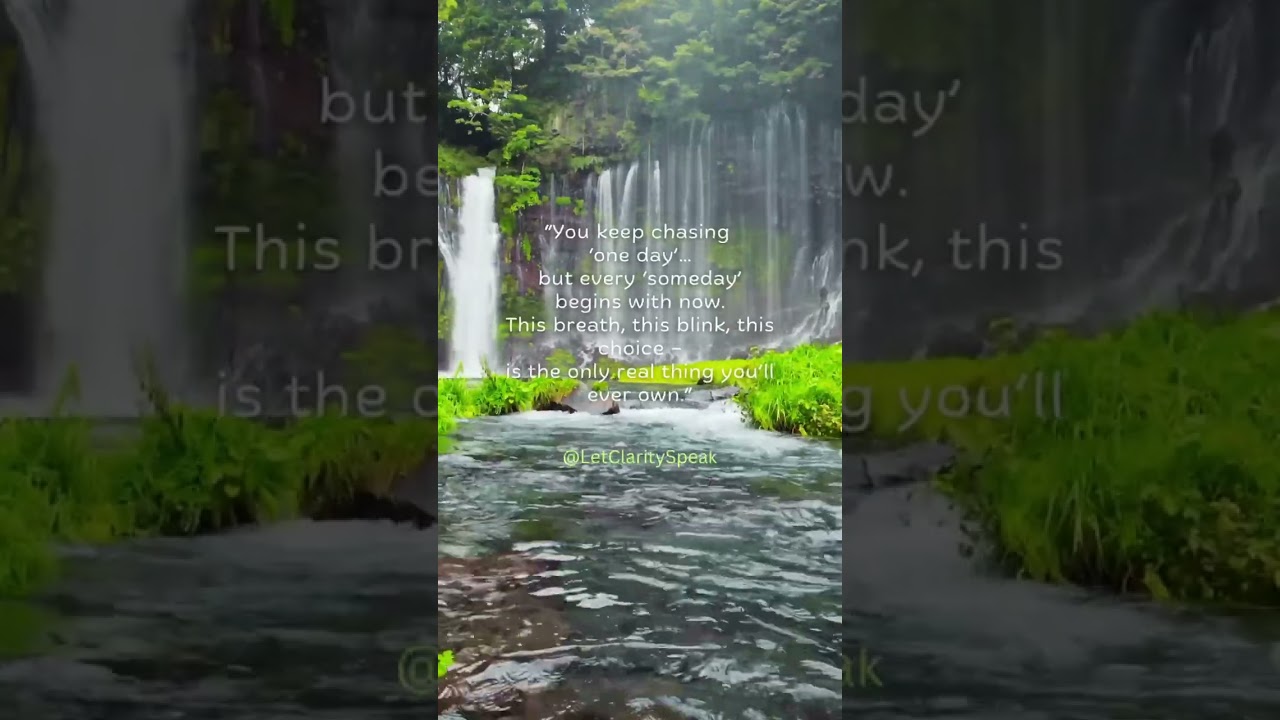 "Stop chasing ‘someday’… this moment is the start.🌿 