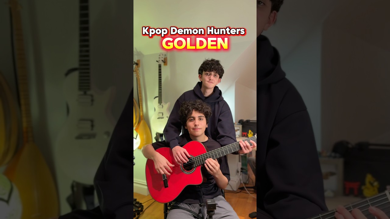 Golden from Kpop Demon Hunters 4 Hands 1 Guitar 🌟 