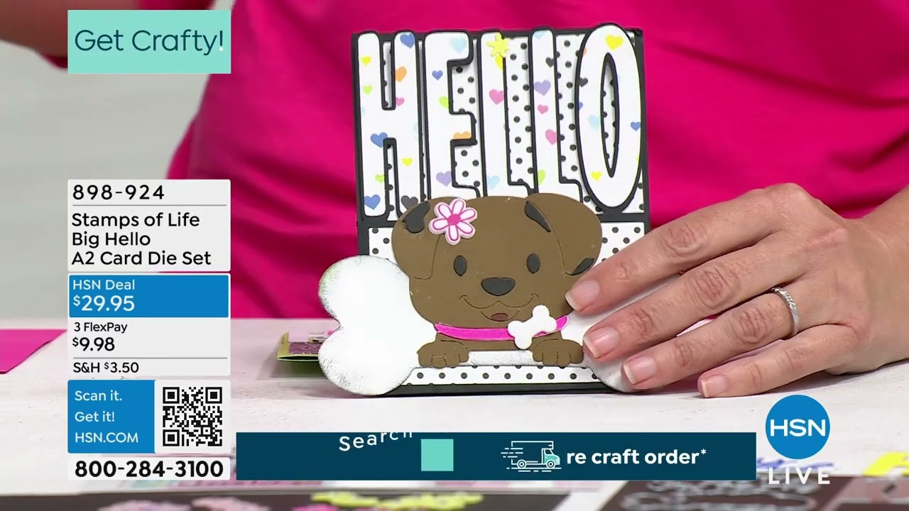 Stamps of Life Big Hello A2 Card Die Set