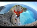 Zakynthos rope jumps - raw footage (Oct. 2015)