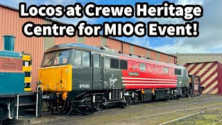 LOCOS at Crewe Heritage Centre & MIOG Exhibition with 20118 & 20132 plus APT drivers cab visit..!