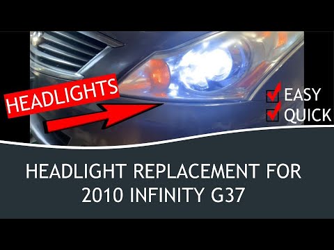 How To Change a Car Headlight! (2010 Infinity G37)