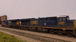 CSX Grain Train Action on a Realistic HO Scale Layout – Part 2