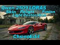 AI Photo Restoration Relighting Best Skin and Fuse objects Qwen Edit LORAs ChronoEdit UniLumos 1.3B