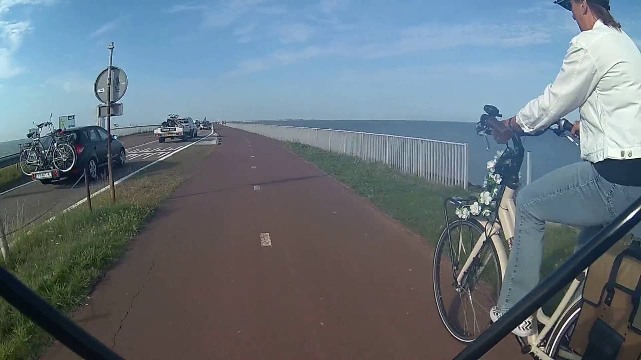 Fietsen aan de Afsluitdijk 27-08-2016
