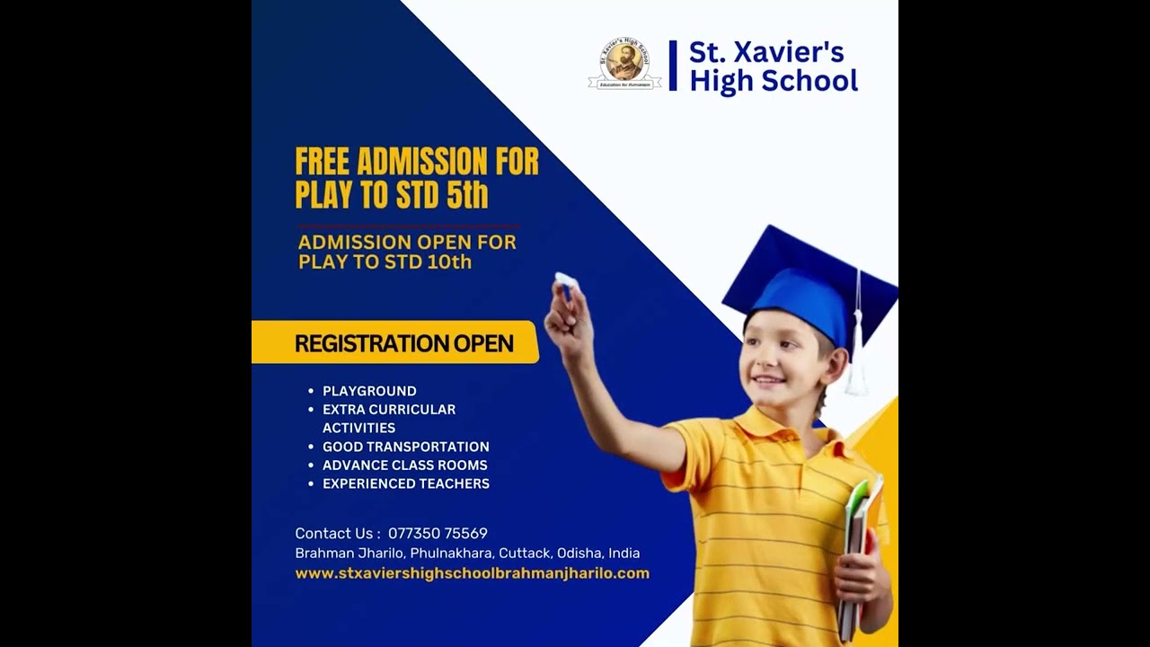 free admission open  2023-24 St Xaviers High School