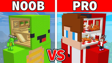 JJ and Mikey: NOOB vs PRO SECRET INSIDE HEAD House Build Battle in Minecraft - Maizen
