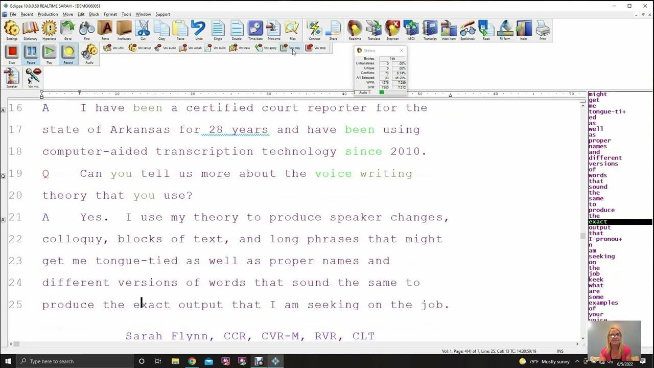 Demonstration of realtime voice writing - YouTube