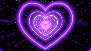 Background Video💜Heart Background | Neon Heart Background Video | Wallpaper Heart