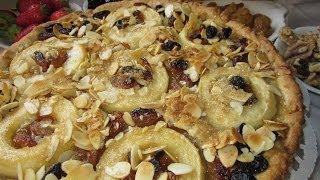 Рецепт - Пирог из песочного теста с яблоками, орехами и сухофруктами Рецепт - Пирог из песочного теста с яблоками, орехами и сухофруктами