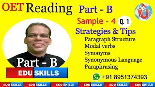 Details Edu Skills OET: Reading Part - B: Sample - 4: Question 1:strategies & tips: OET Reading: 23-4-2023 News