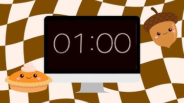 1 Minute Thanksgiving Countdown Timer / Lofi Music and Chime / Classroom Fall Productivity timer