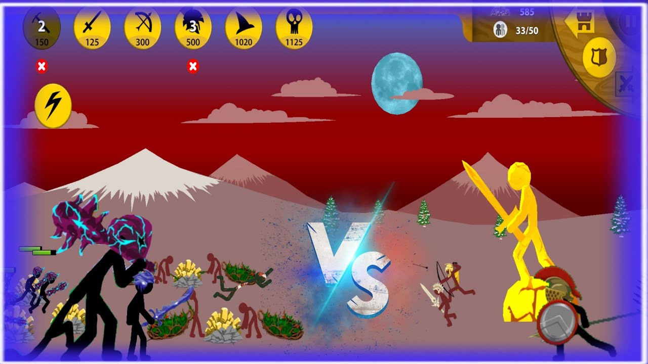 Crazy team start with small amount stick war legacy with gold and 7 minour. 