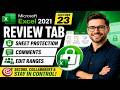 MS Excel 2021 Full Course | Lecture 23 Review Tab, Sheet Protection, Comments | Excel in English