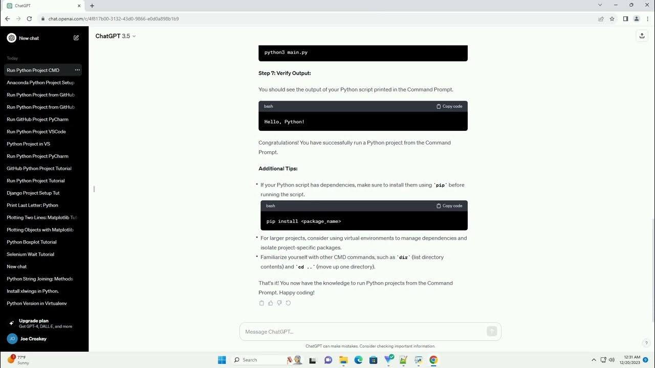 how to run python project in cmd - YouTube